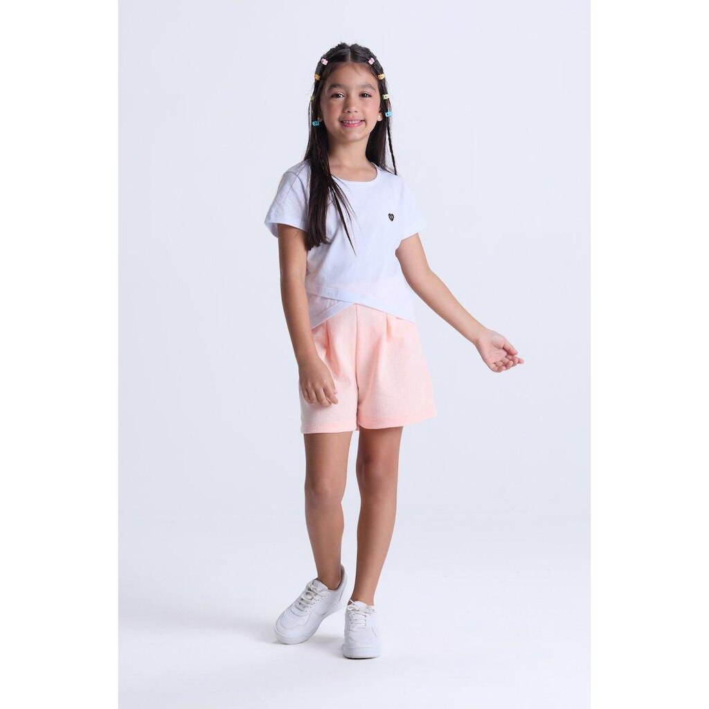 Conjunto Infantil de Verão Cropped Transpassado