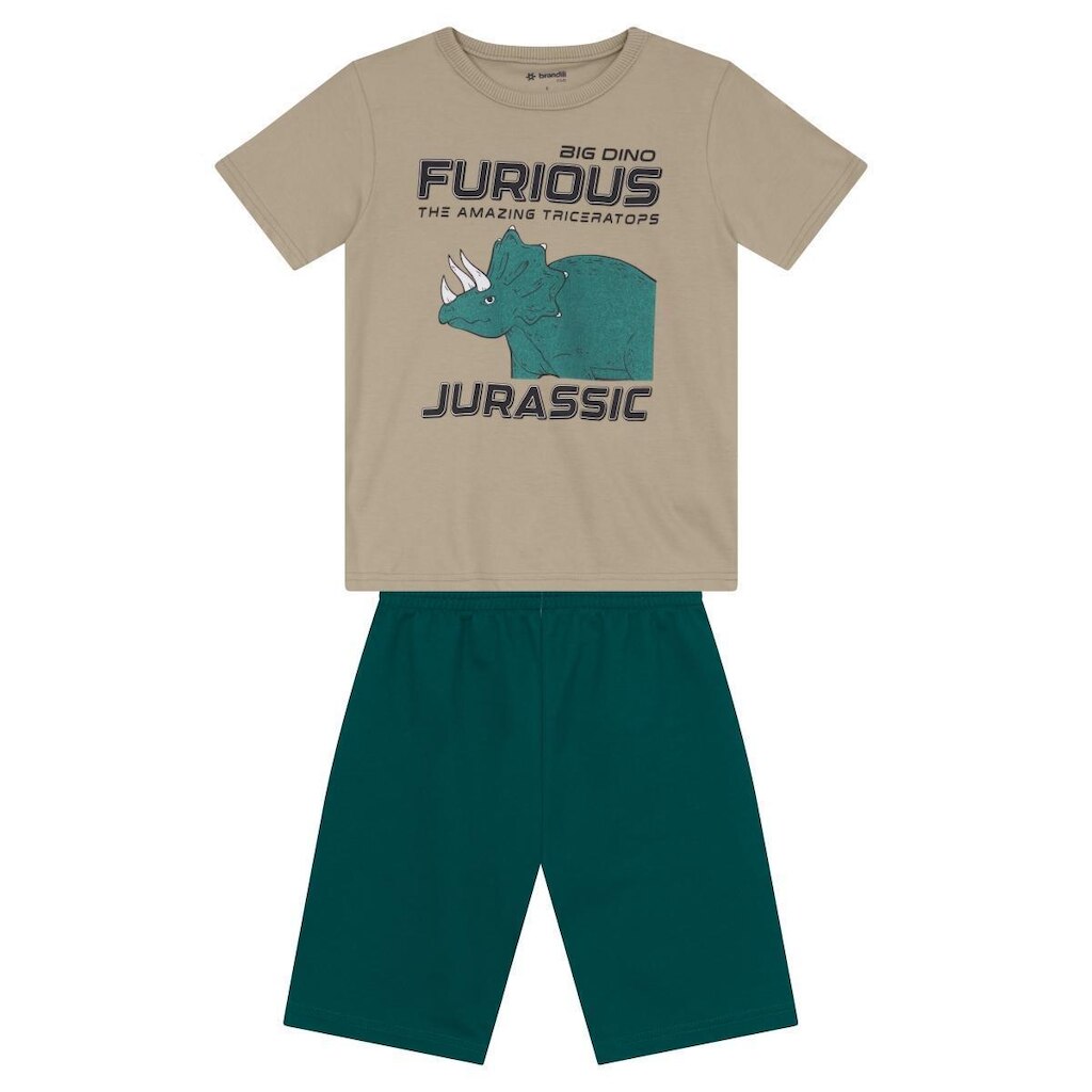 Conjunto infantil estampa de dinossauro Brandili