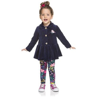 Conjunto Infantil Feminino Casaco e Legging BG13529