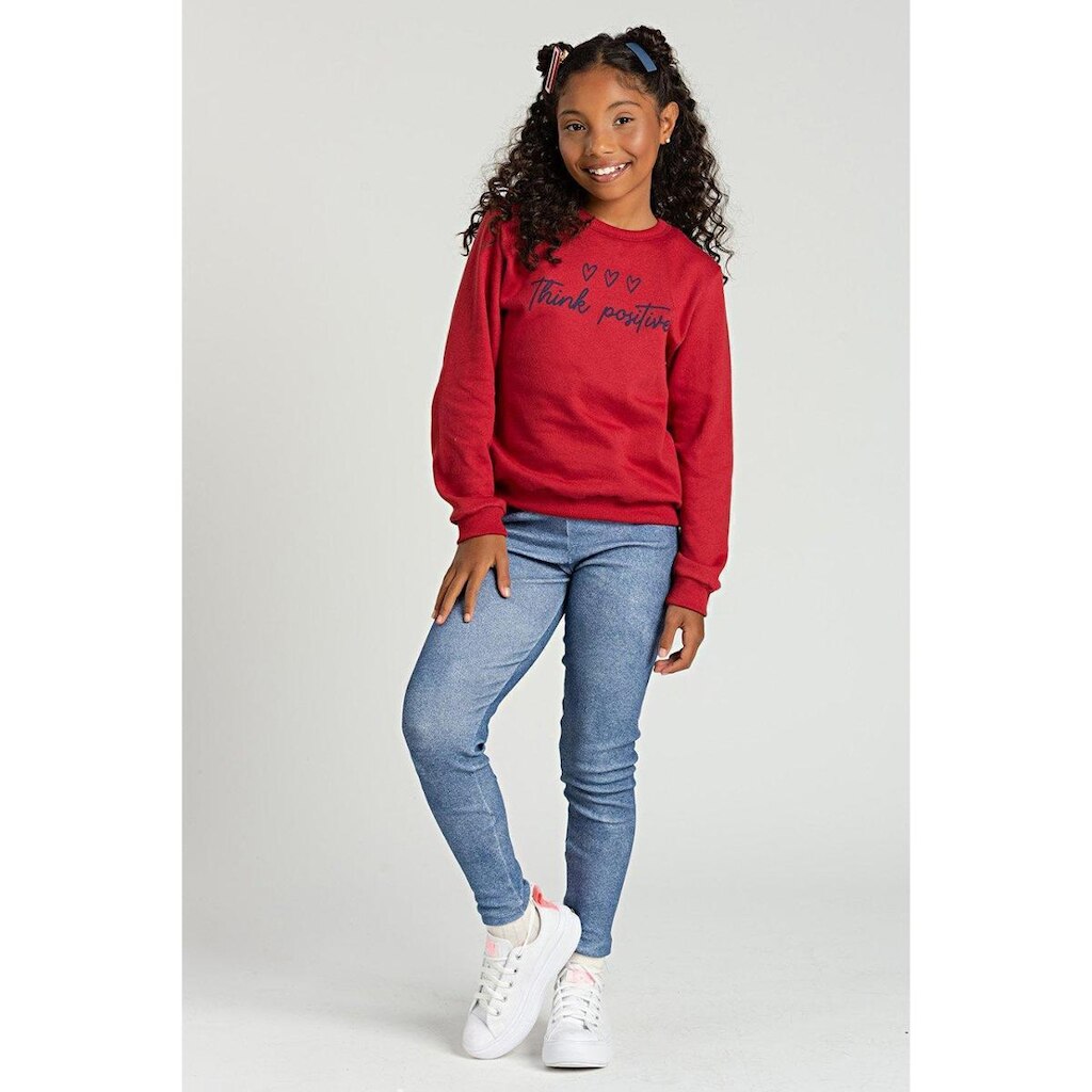 Conjunto Infantil Feminino de Moletom Think Positive