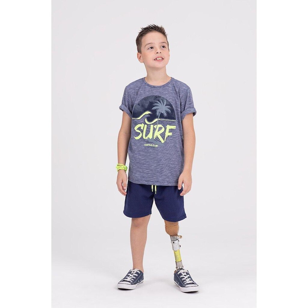 Conjunto Infantil Flamê Waves Marinho