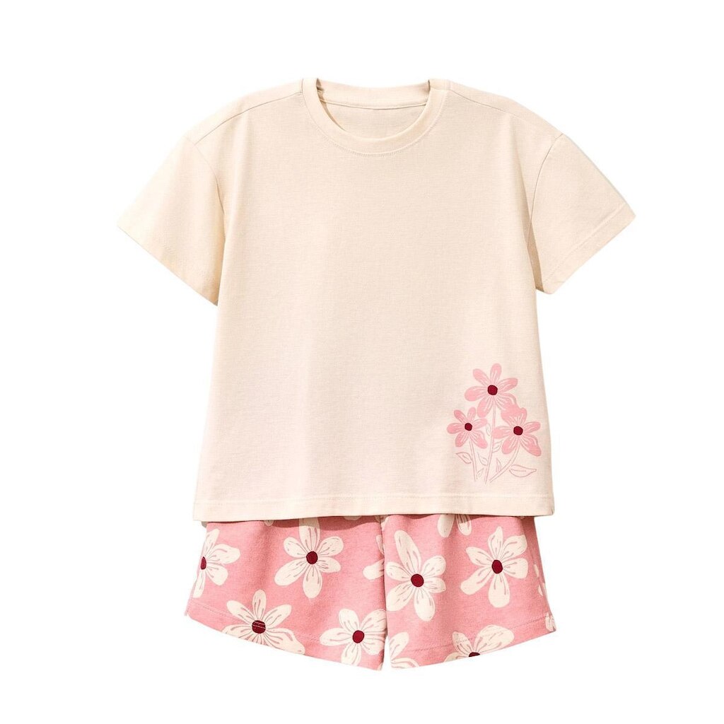 Conjunto Infantil Hering Flor Rosa