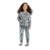 Conjunto Infantil Jaqueta e Calça Moletom Sem Felpa Bee Loop - Cinza