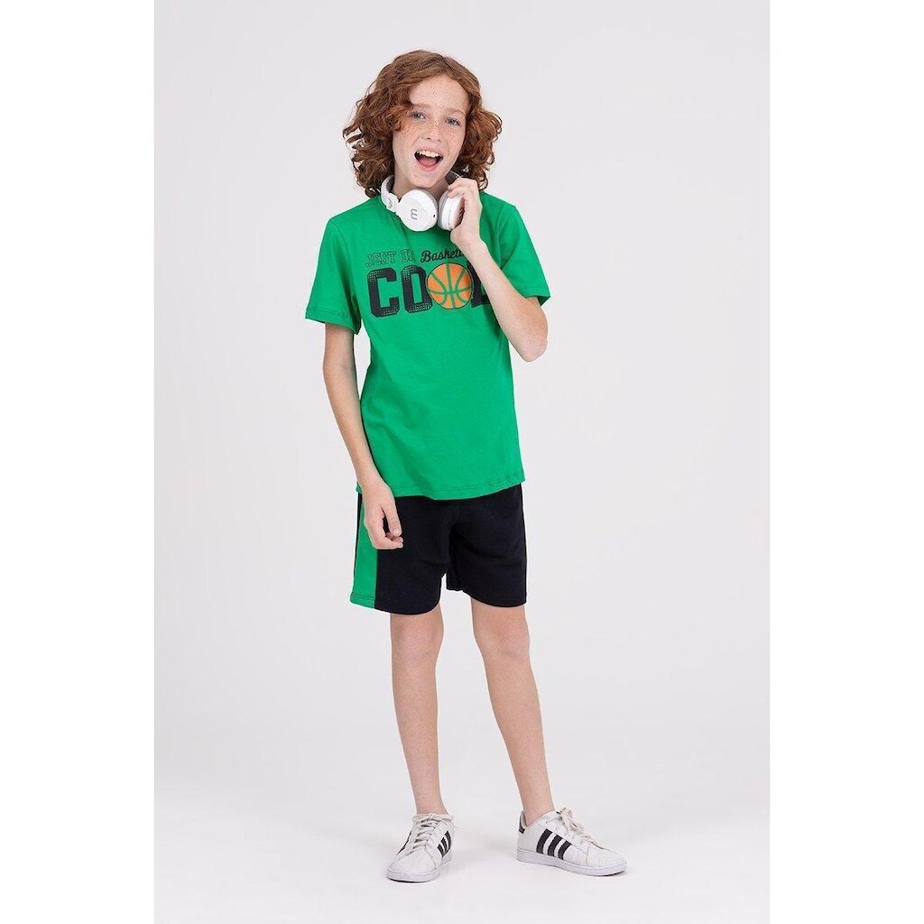 Conjunto Infantil Jest Be Basketball Cool Verde