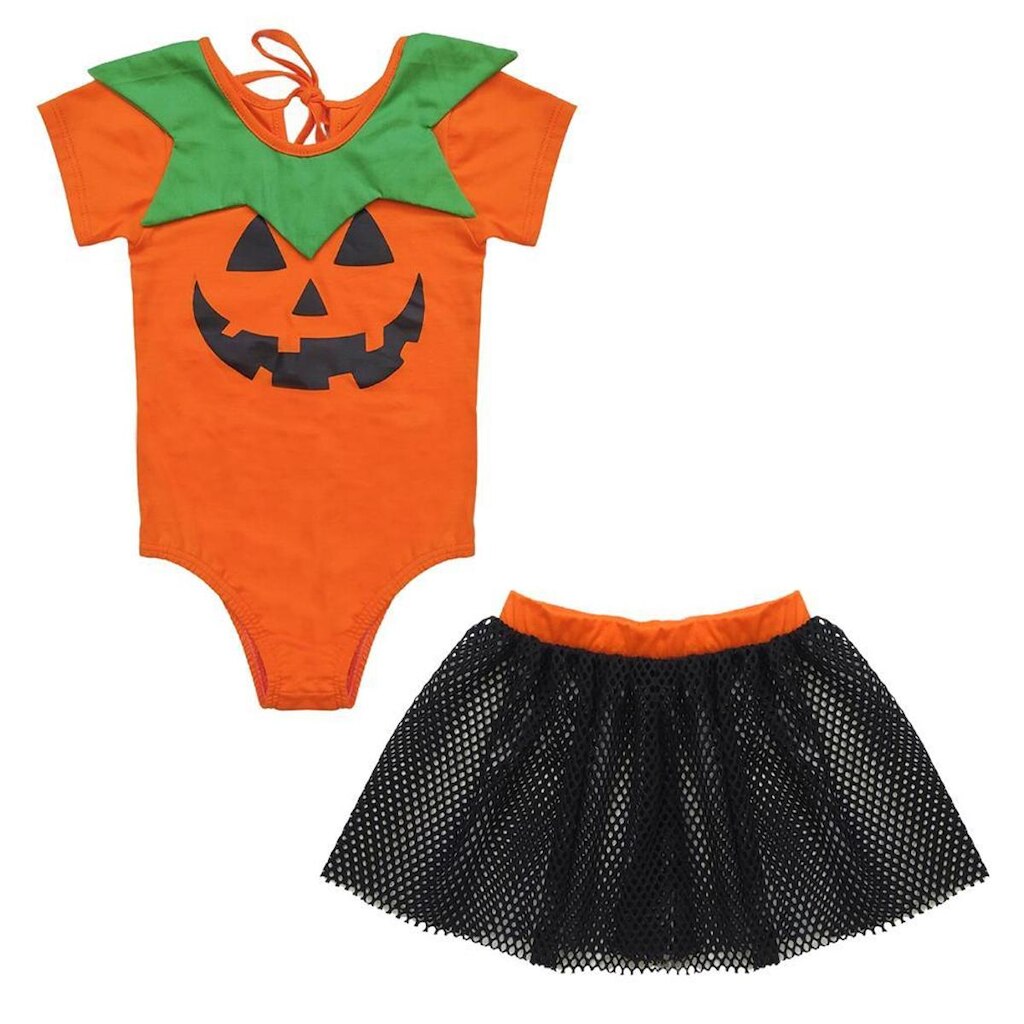 Conjunto Infantil Look Jeans Abóbora Laranja/Preta - 08 - LARANJA