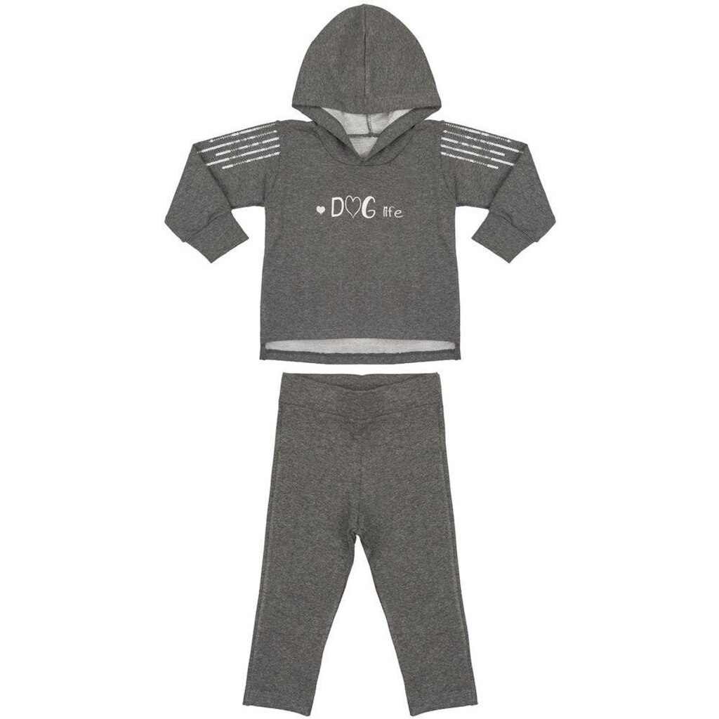 Conjunto Infantil Look Jeans Moletom Mescla - G - MESCLA