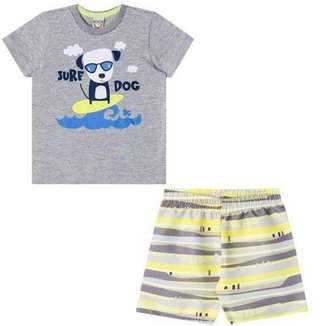 Conjunto Infantil Masculino Camiseta e Bermuda Boca Grande BG14363