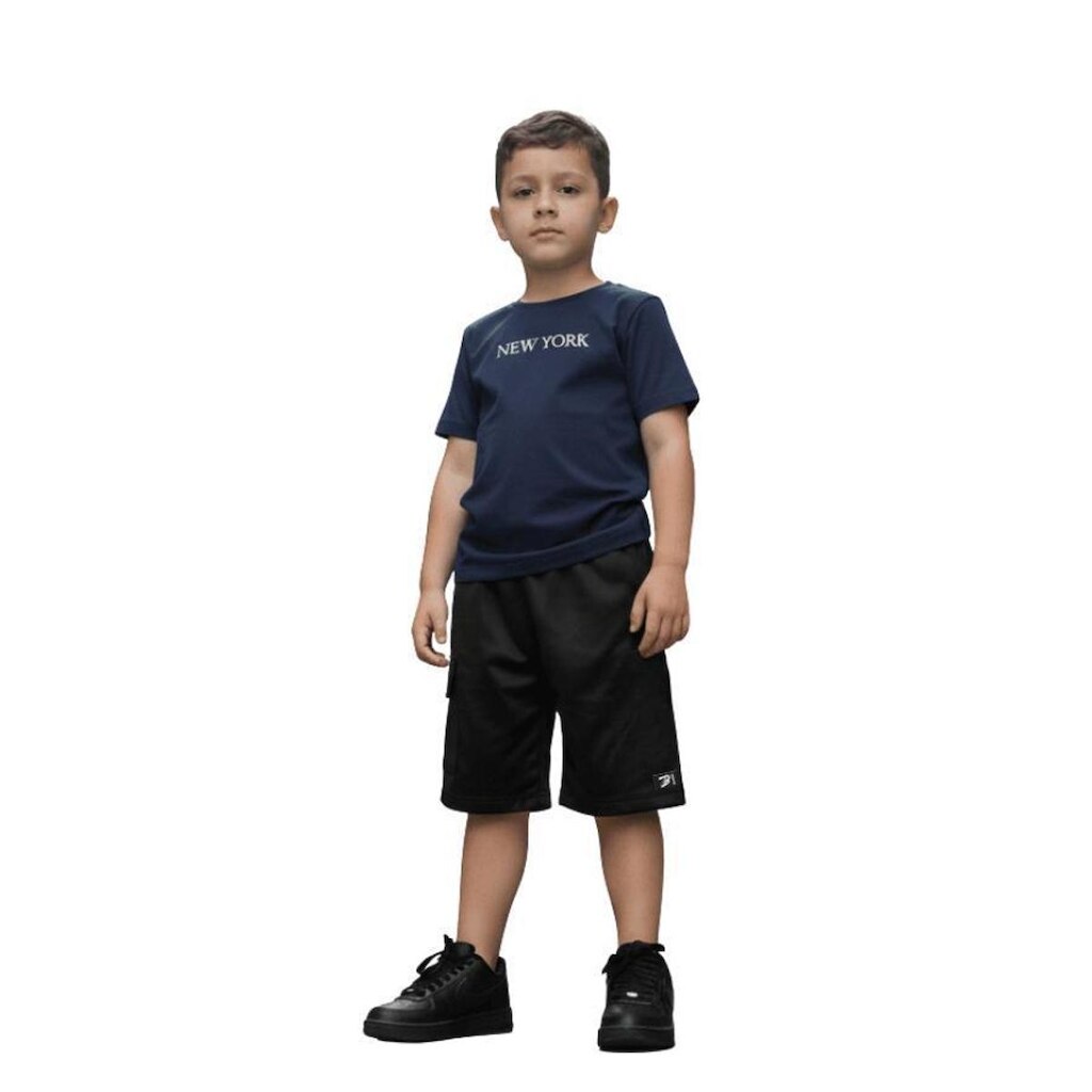 Conjunto infantil Masculino camiseta e bermuda evolved boy new york