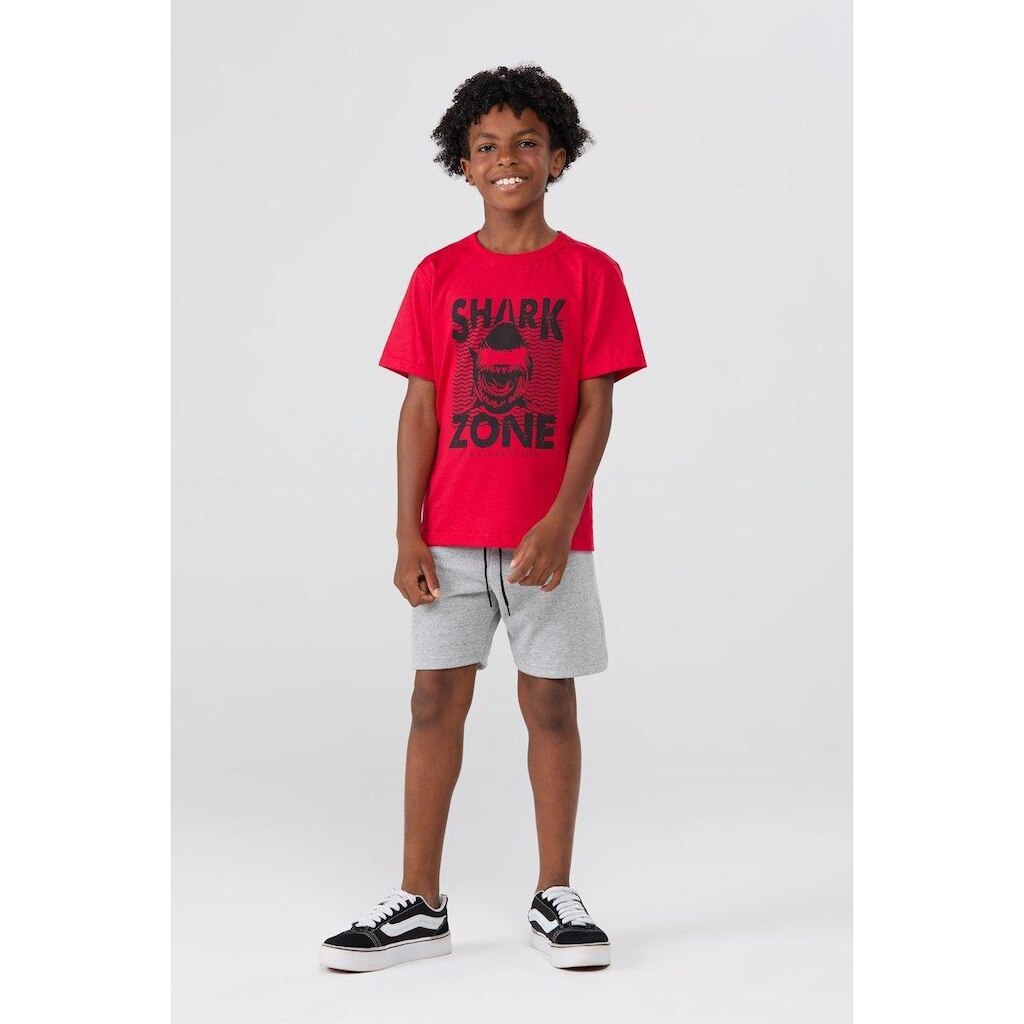 Conjunto Infantil Masculino de Verão Shark Zone