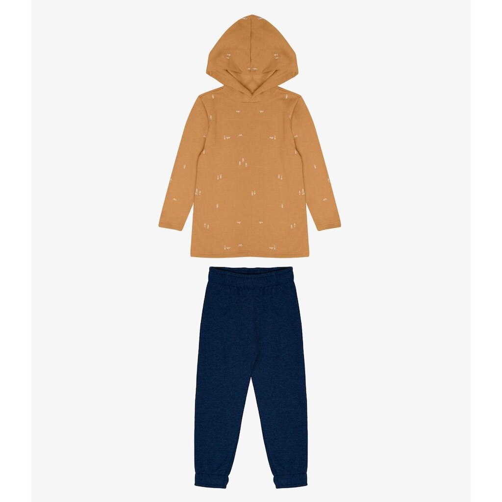 Conjunto Infantil Masculino Moletinho Select Marrom