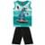 Conjunto Infantil Masculino Regata + Bermuda Kyly 111864.0001.8 Kyly - Verde+Preto