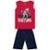 Conjunto Infantil Masculino Regata + Bermuda Kyly 111864.0001.8 Kyly - Vermelho+Marinho