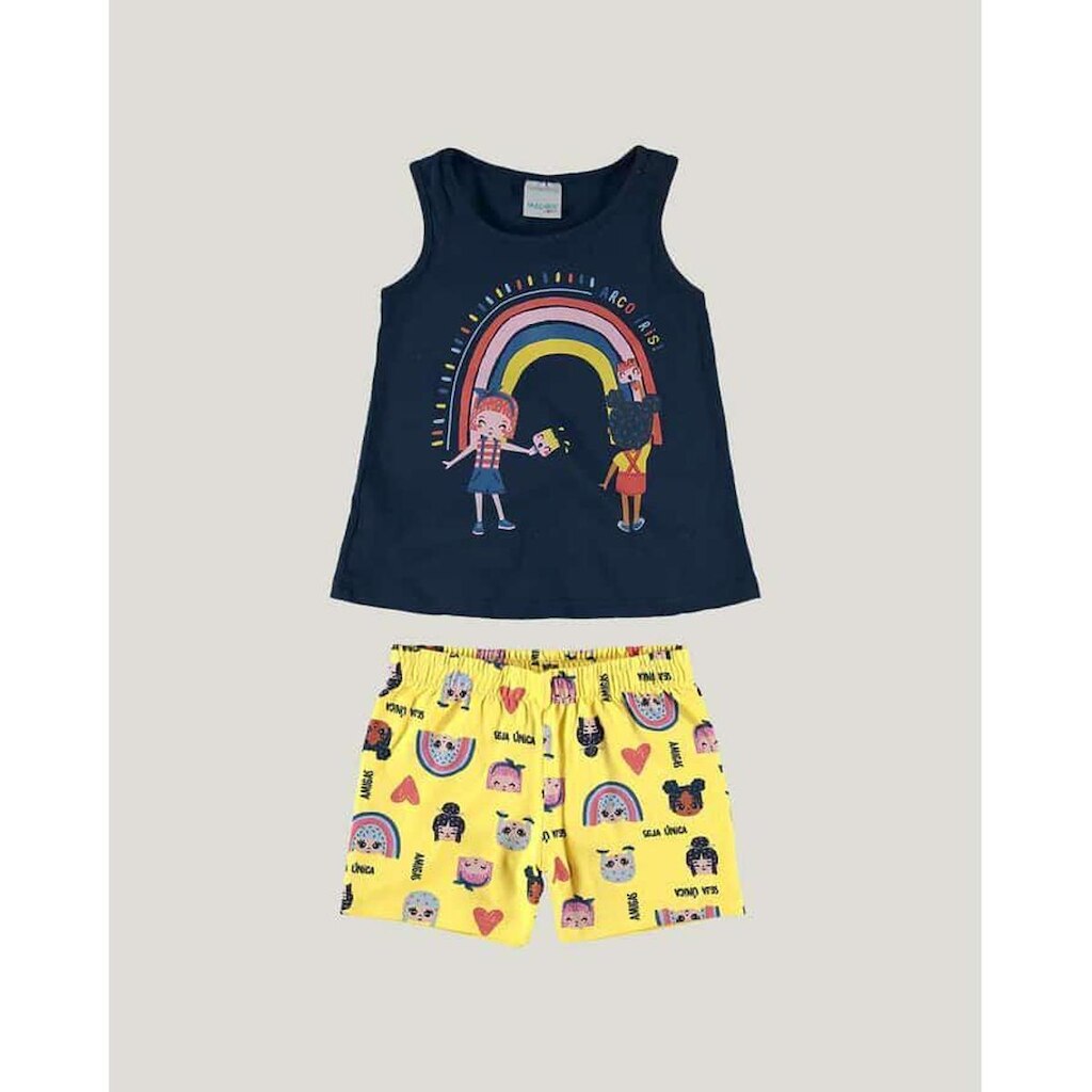 Conjunto Infantil Menina Blusa e Short Malwee 97176