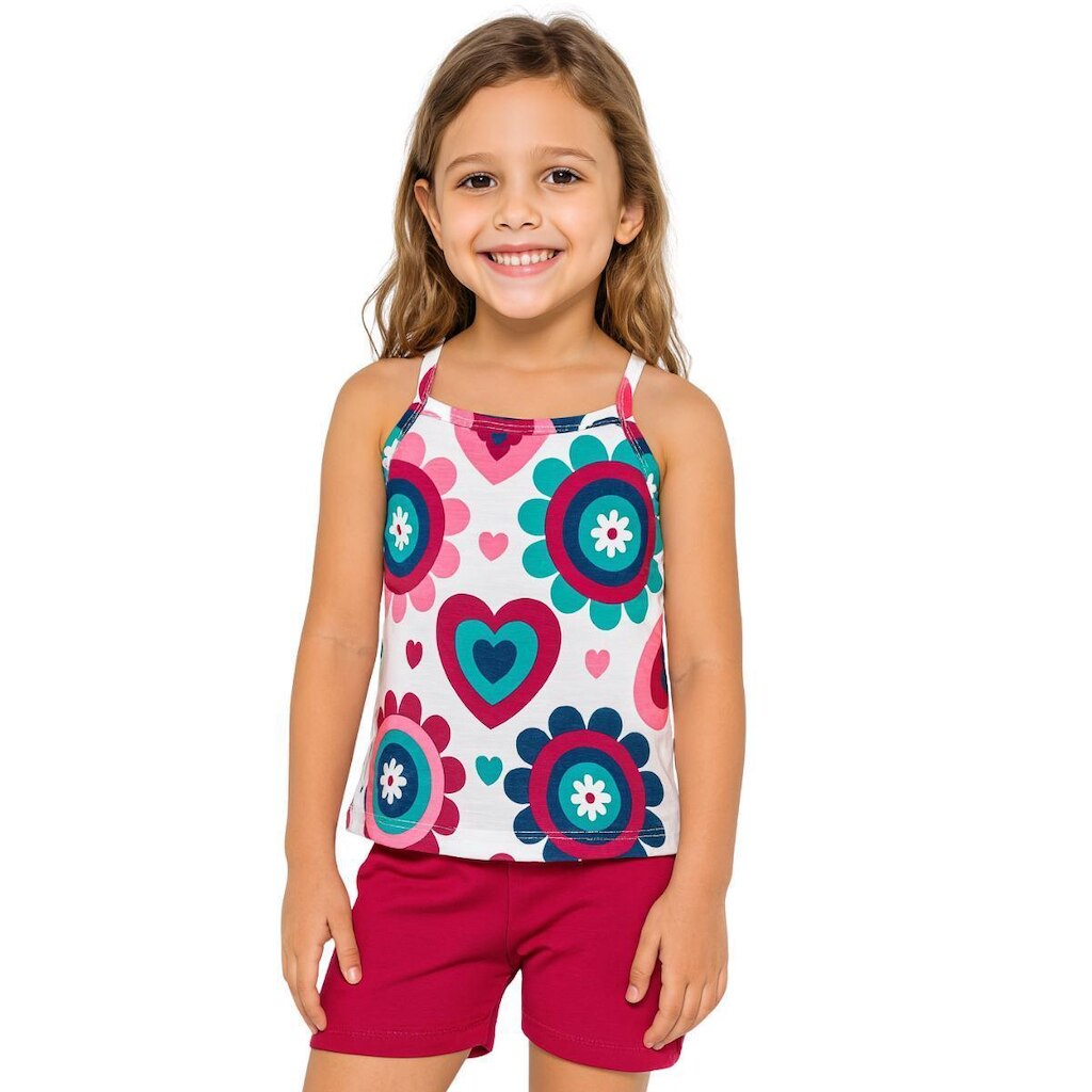 Conjunto Infantil Menina Blusa e Shorts Kyly