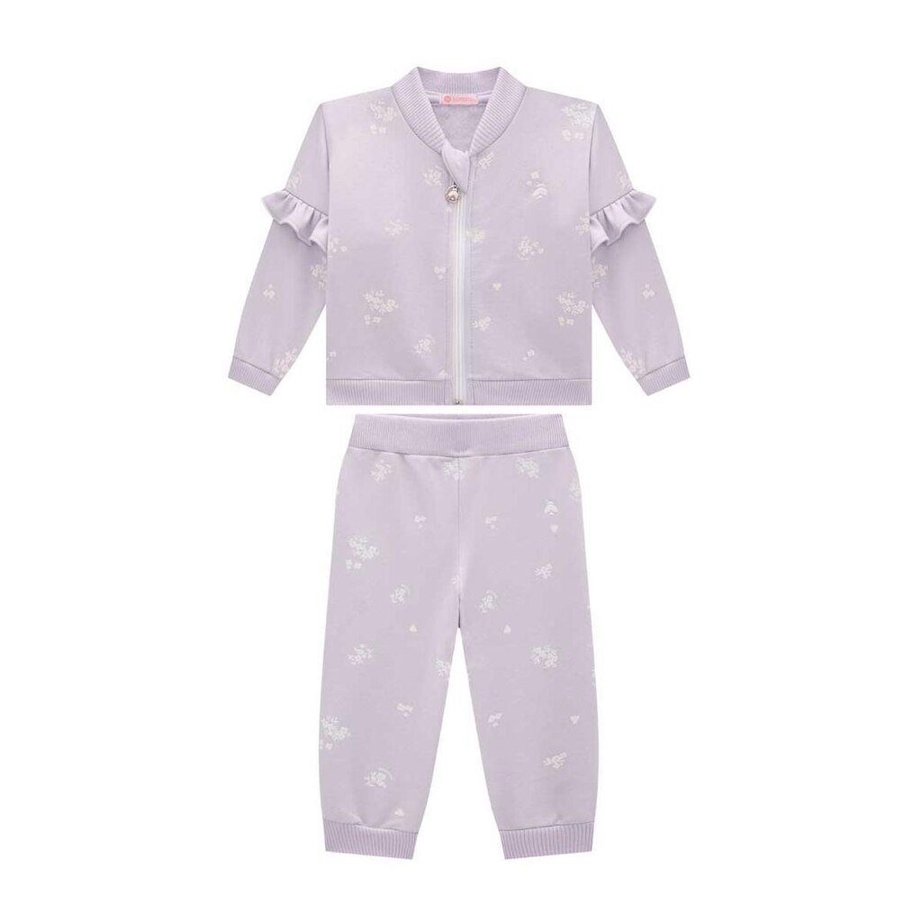 Conjunto Infantil Menina Blusa/Calça Moletom Lilás somnii