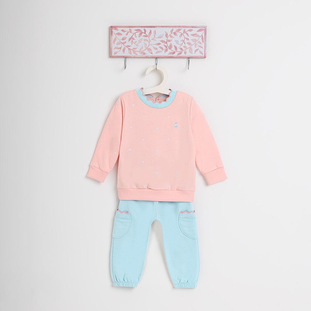 Conjunto Infantil Menina Blusa/Calça Moletom Rosa somnii