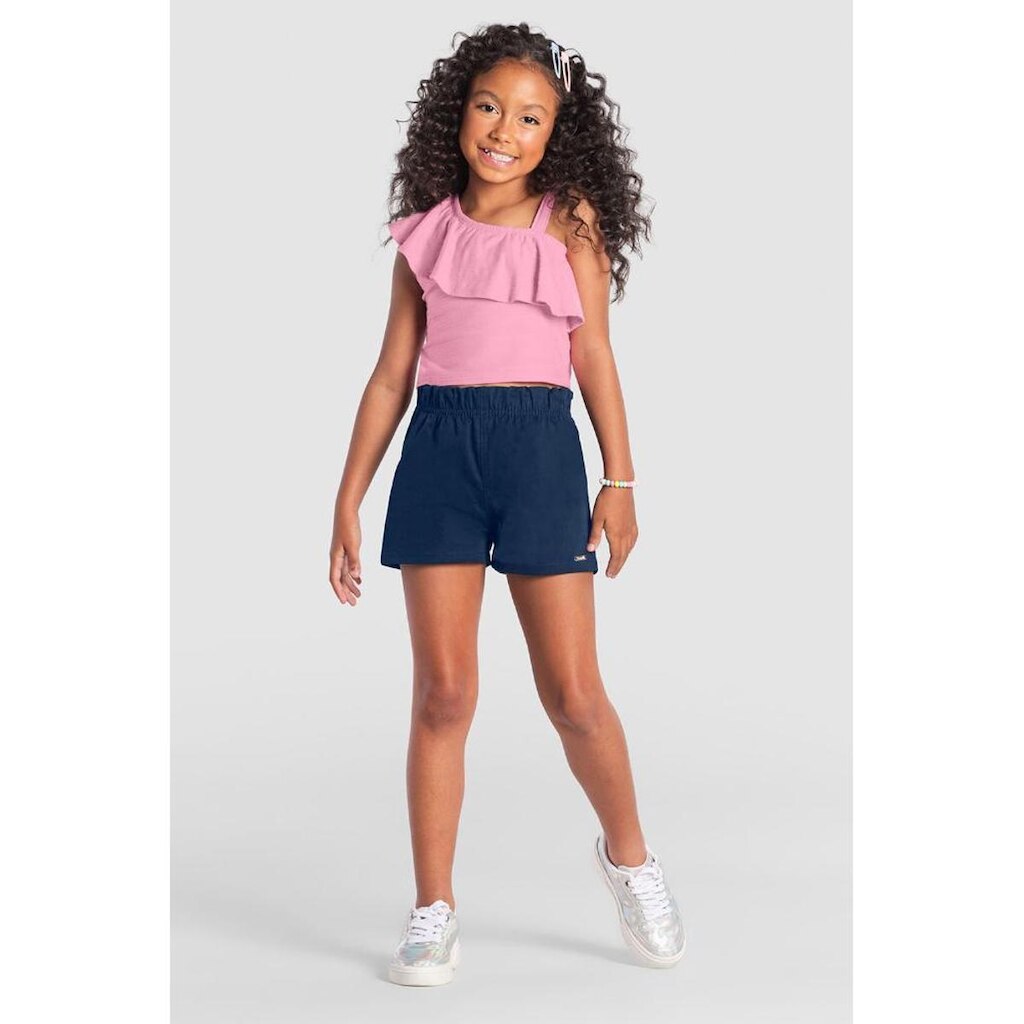 Conjunto infantil menina com babados Brandili