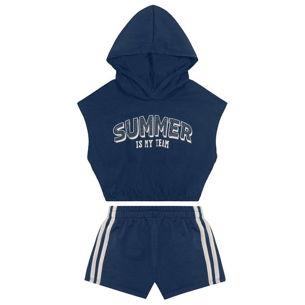 Conjunto infantil menina com capuz Brandili