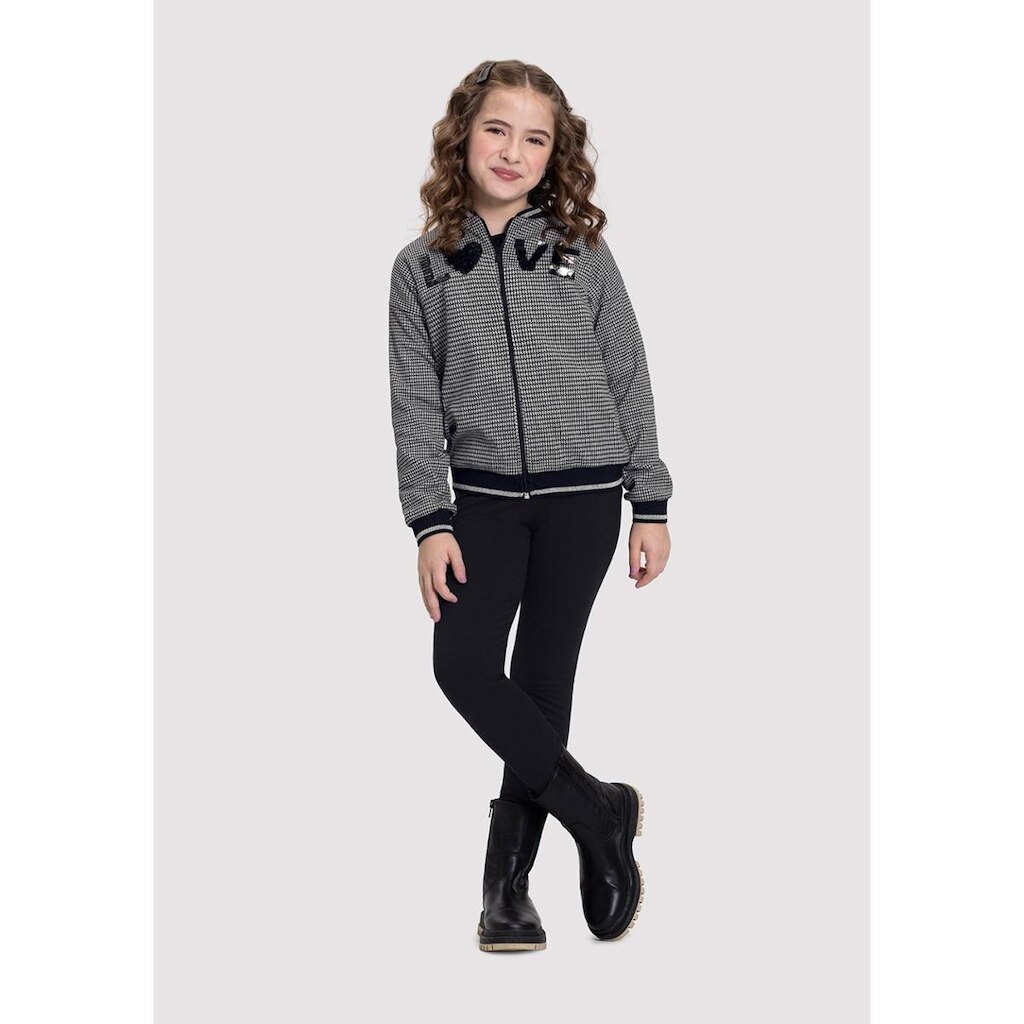 Conjunto Infantil Menina com Jaqueta Pied Poule