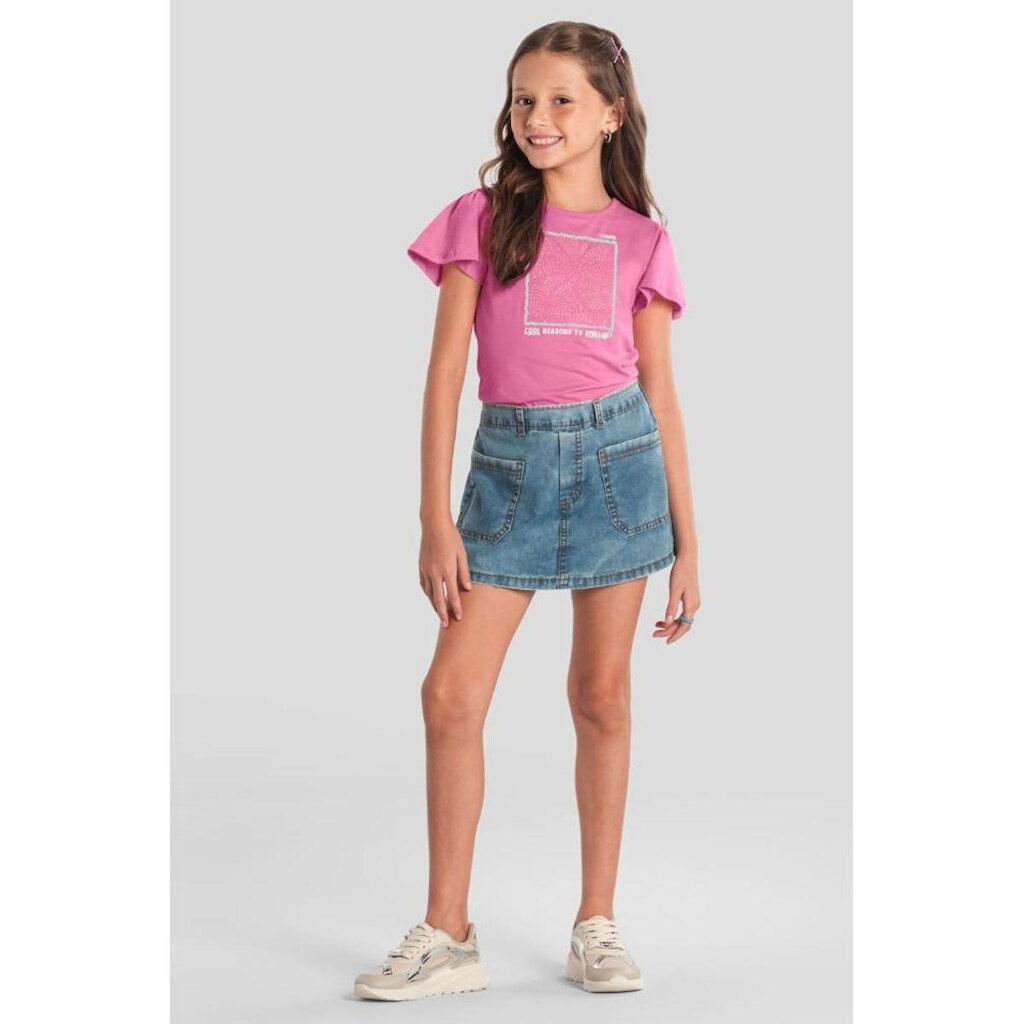 Conjunto infantil menina com strass Brandili