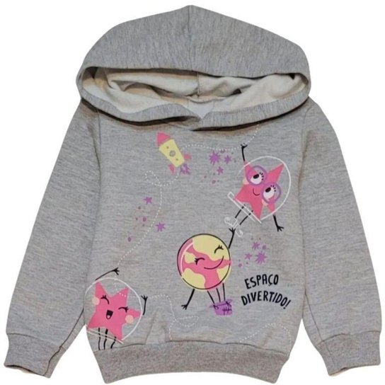 Conjunto Infantil Menina Com Touca Moletom Inverno Malwee Kids