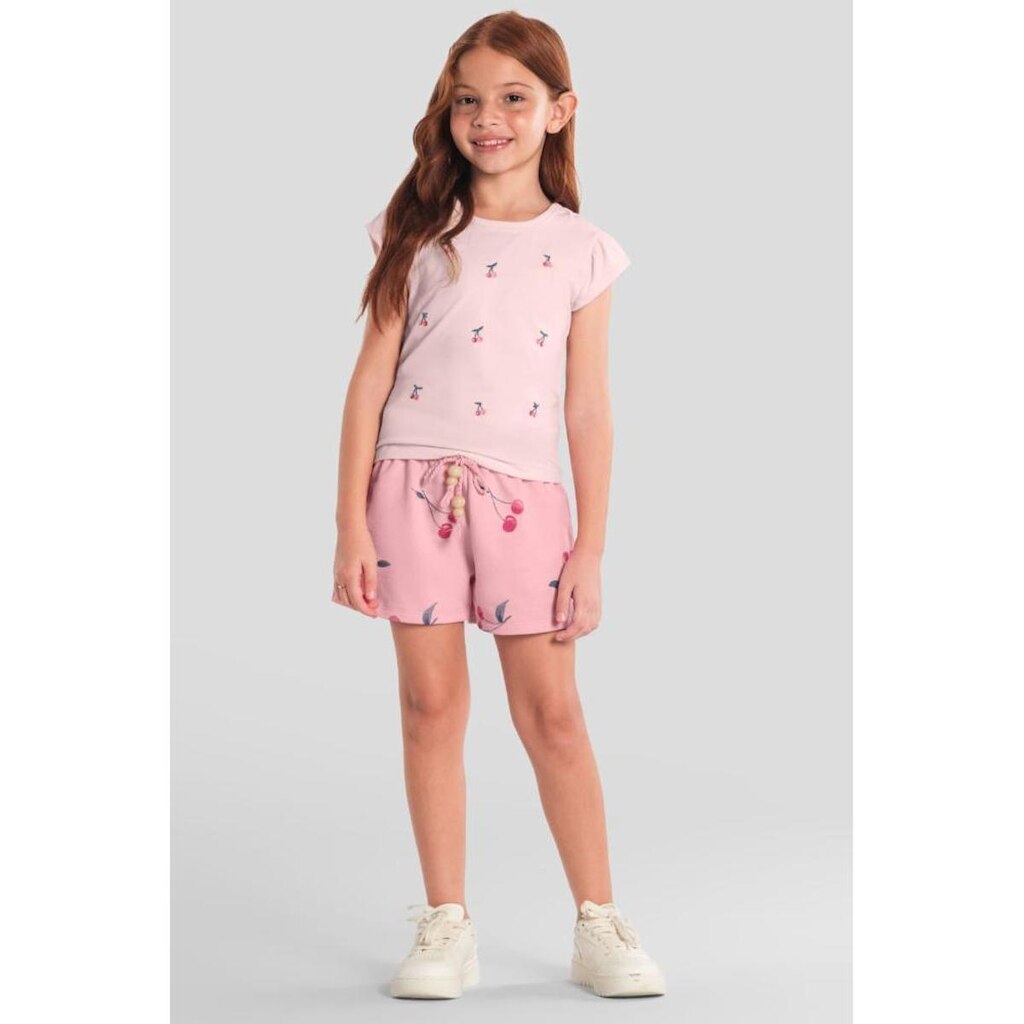 Conjunto infantil menina de cerejas Mundi