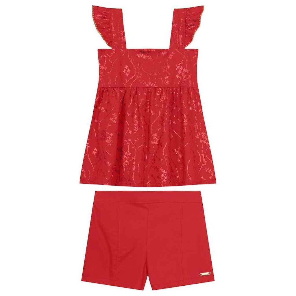 Conjunto infantil menina de flores Mundi