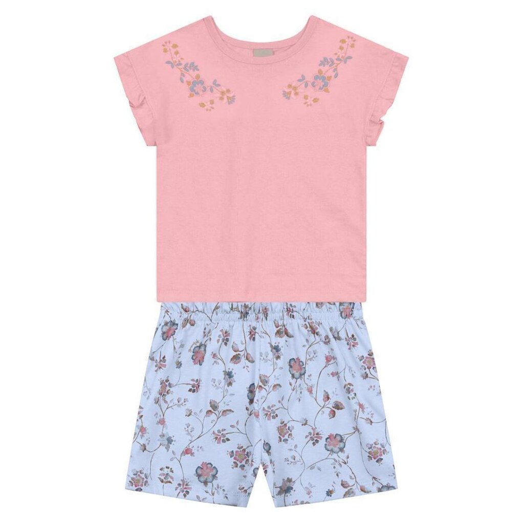 Conjunto Infantil Menina De Flores Mundi