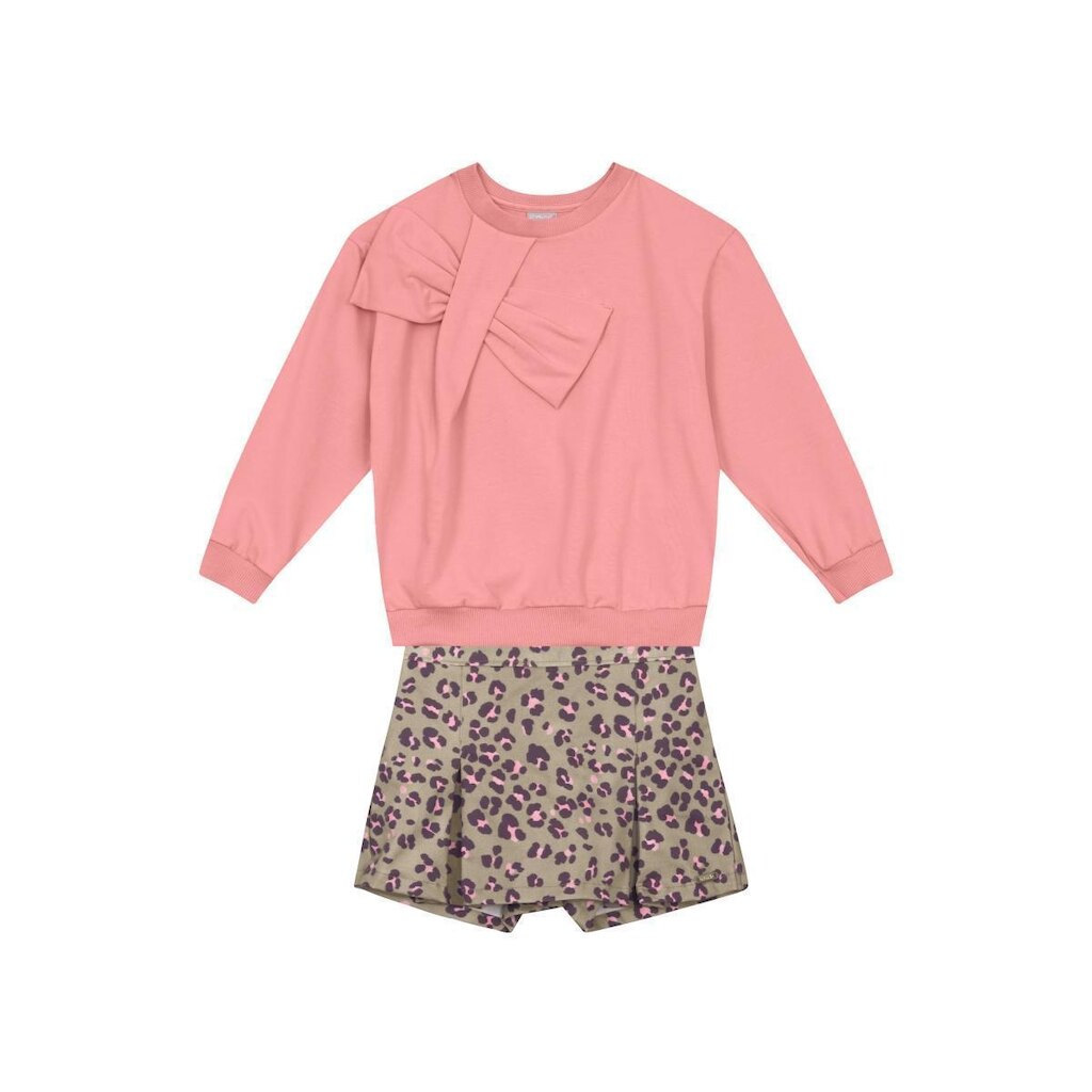 Conjunto infantil menina de oncinha Mundi