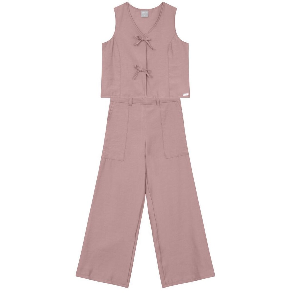 Conjunto infantil menina em alfaiataria Mundi