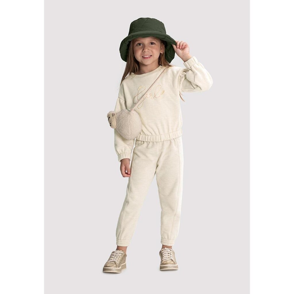 Conjunto Infantil Menina em Moletom com Lantejoula