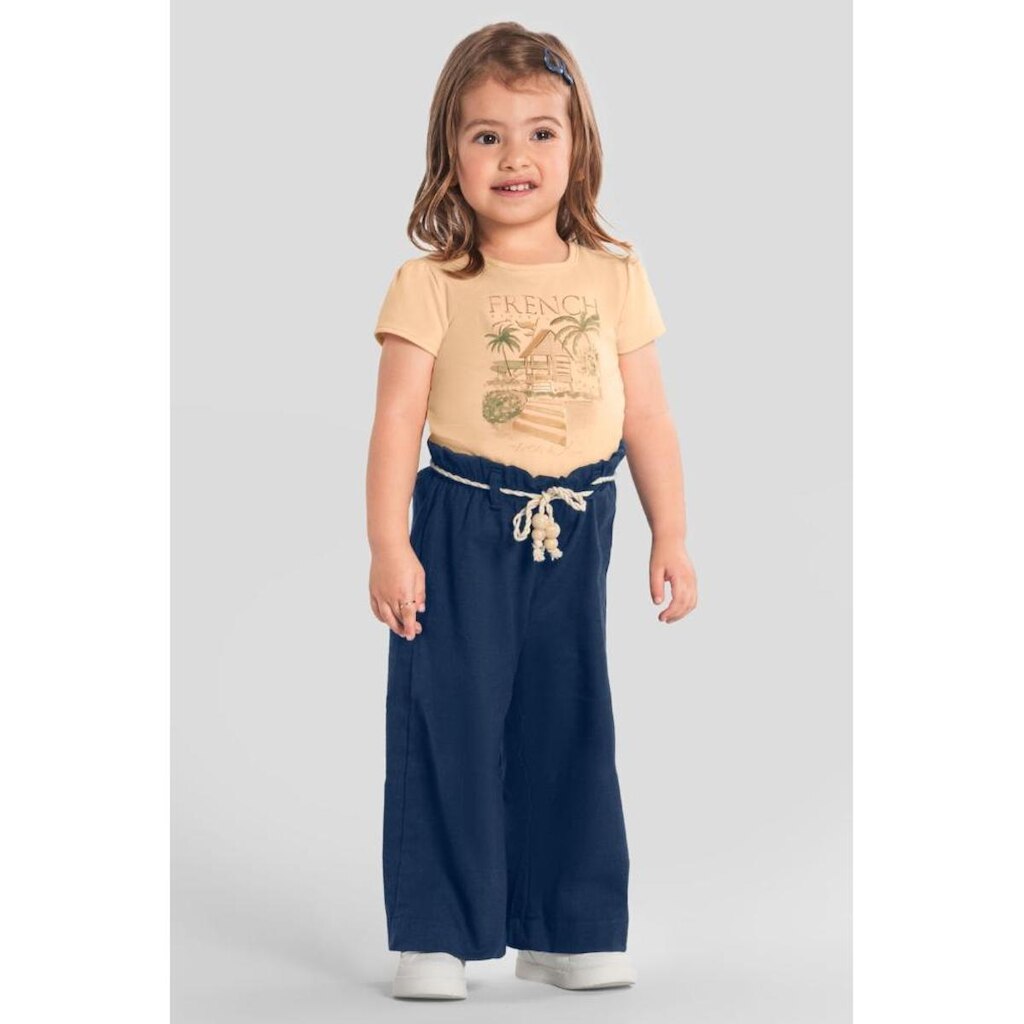 Conjunto infantil menina metalizado Mundi