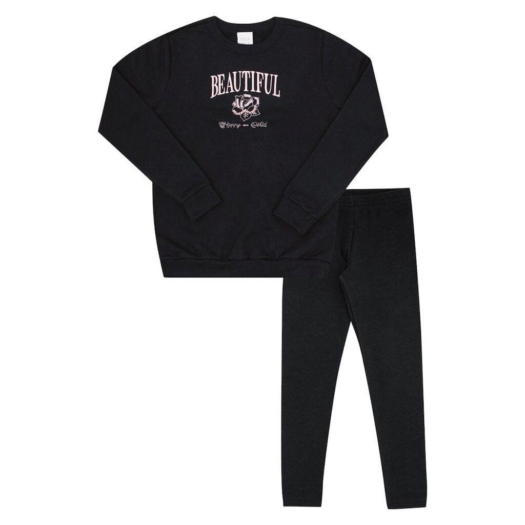 Conjunto Infantil Menina - Preto - 52838-51
