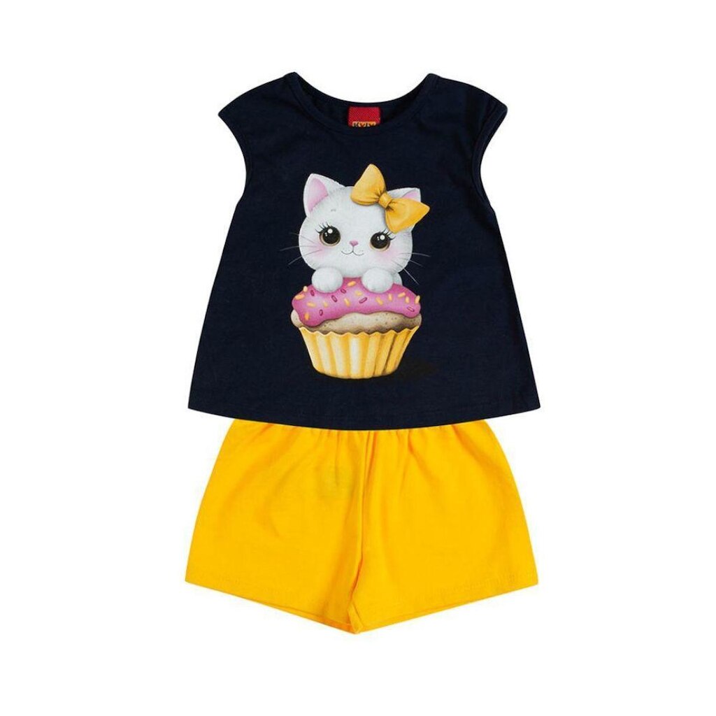 Conjunto infantil menina verão Kyly Ref 1000986