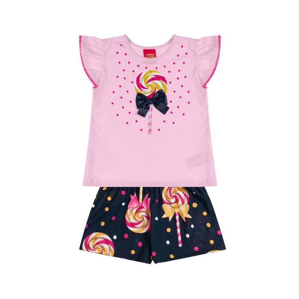 Conjunto infantil menina verão kyly Ref 1001016