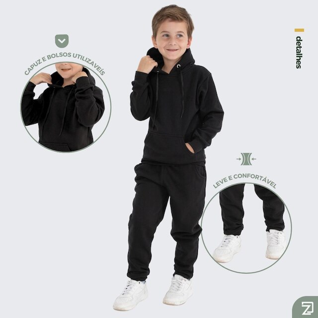Conjunto Infantil Menino Blusa e Calça Moletom