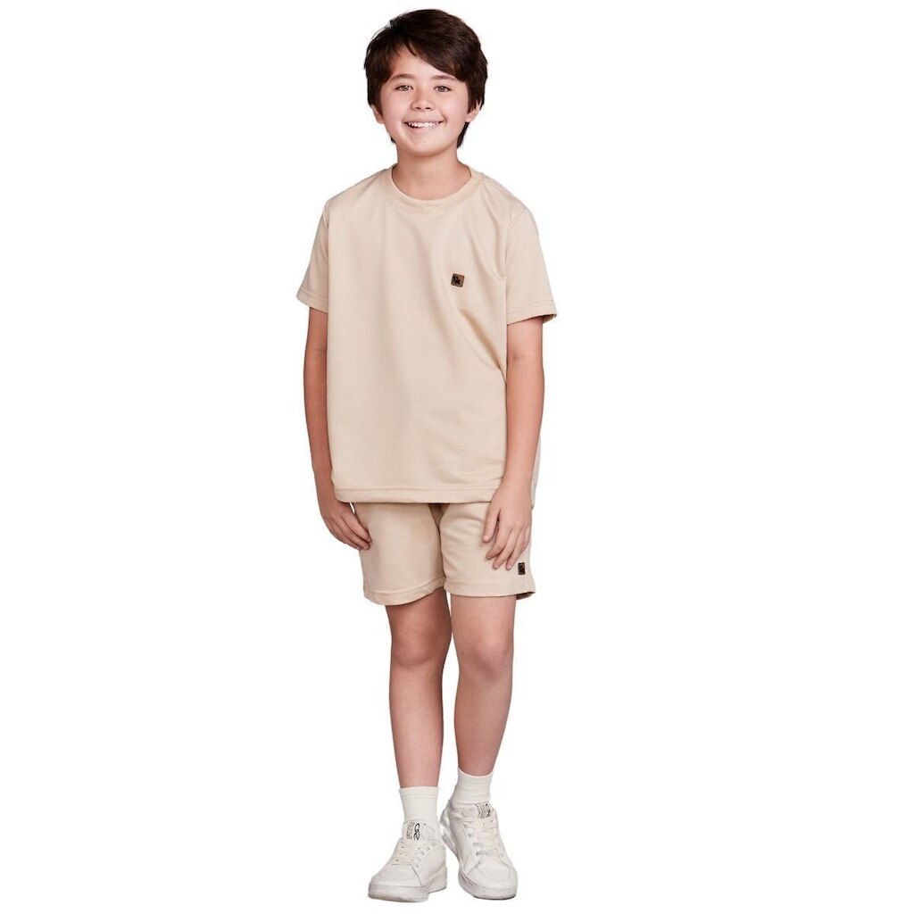 Conjunto Infantil Menino Camisa e Bermuda Moletinho