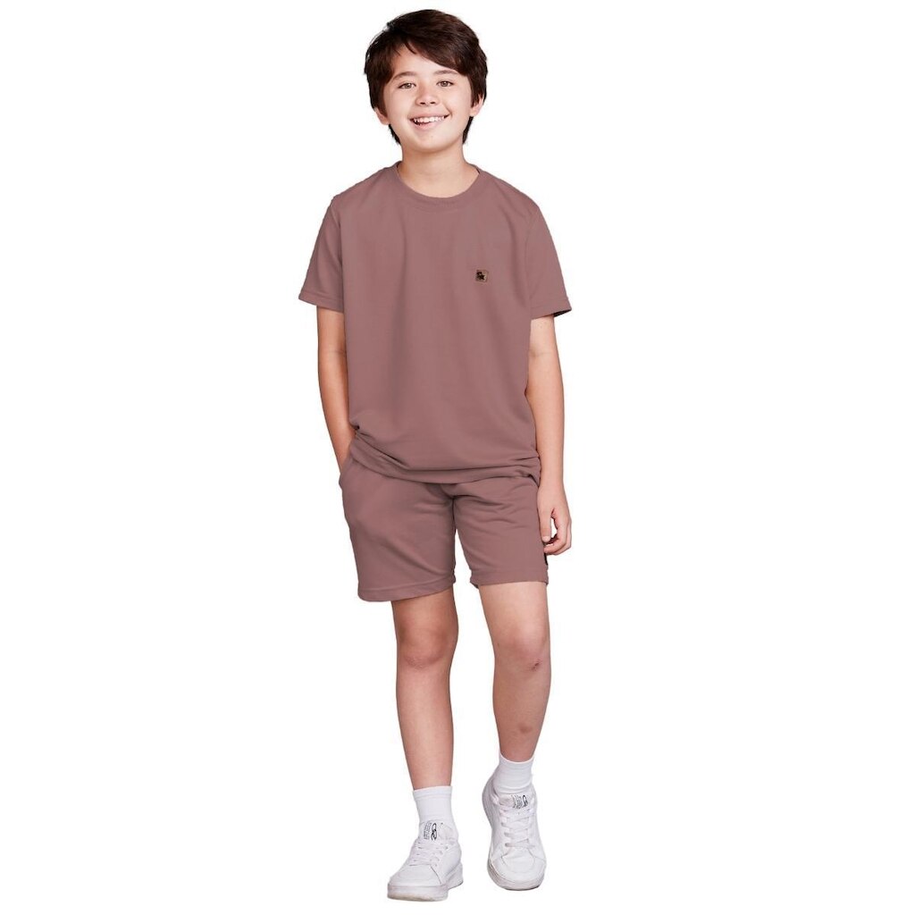 Conjunto Infantil Menino Camisa e Bermuda Moletinho