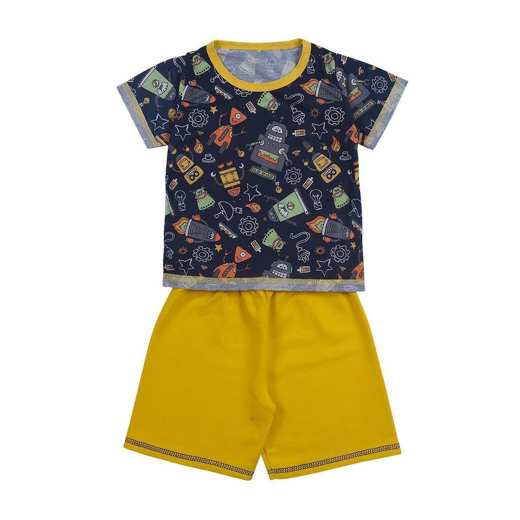 Conjunto Infantil Menino Camiseta Robô e Short - Destak