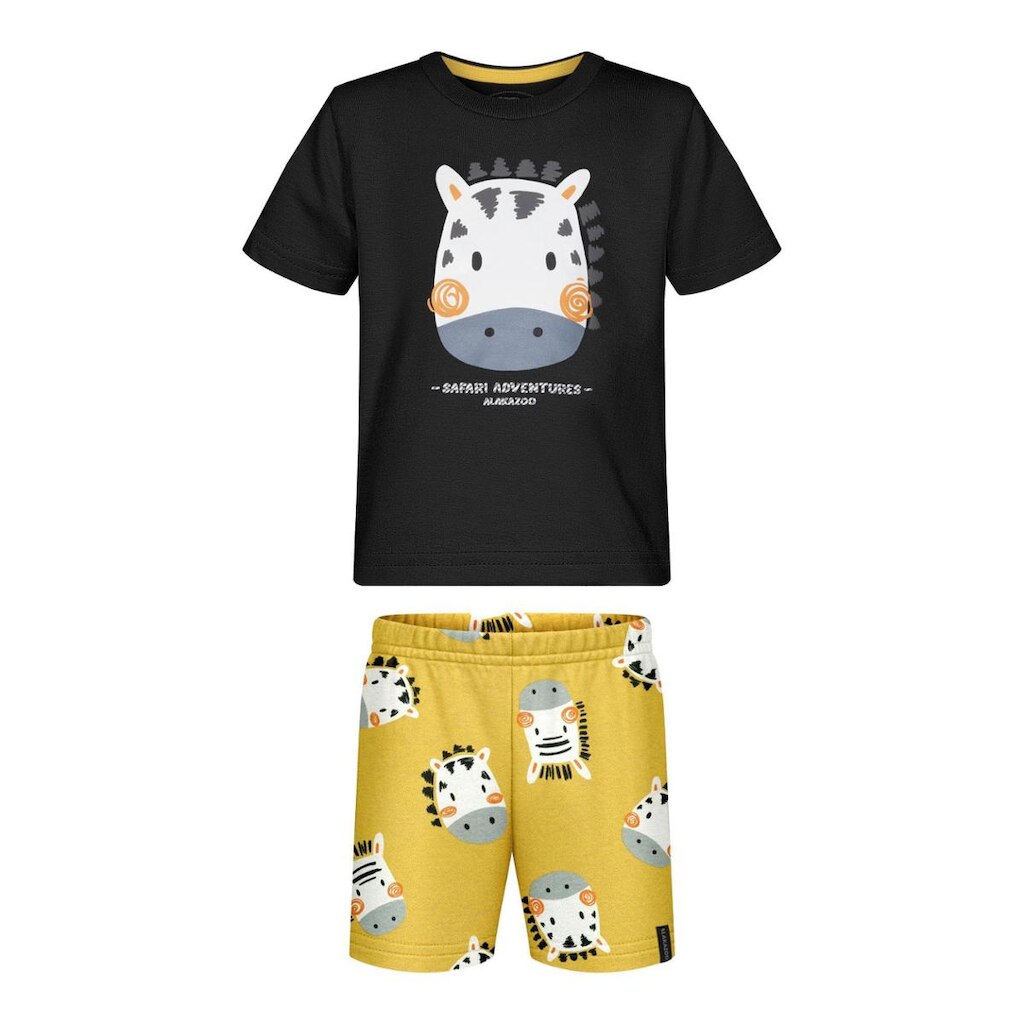Conjunto Infantil Menino Camiseta/Bermuda Zebra Alakazoo