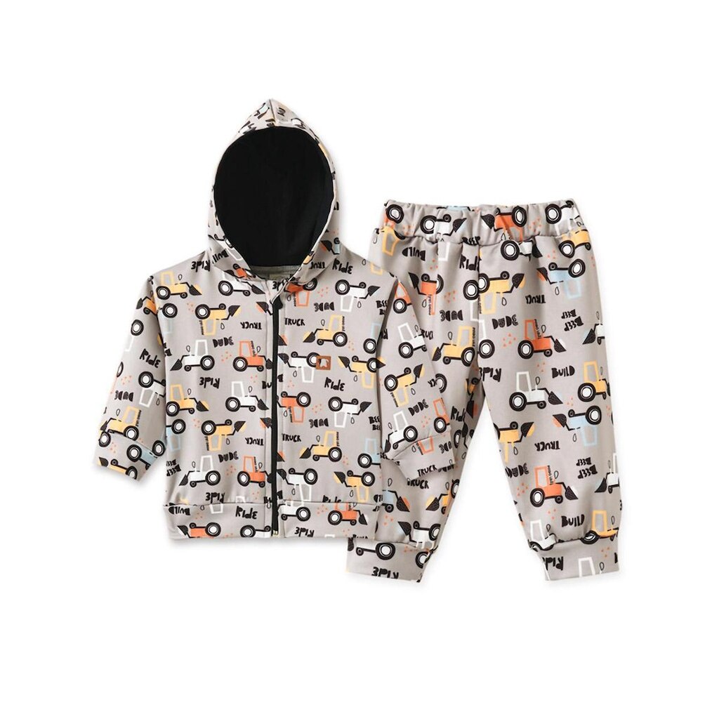 Conjunto Infantil Menino Casaco C/Capuz/Calça Pingo Lelê