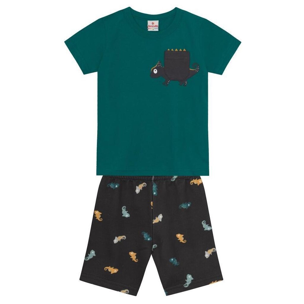 Conjunto infantil menino de camaleão Brandili