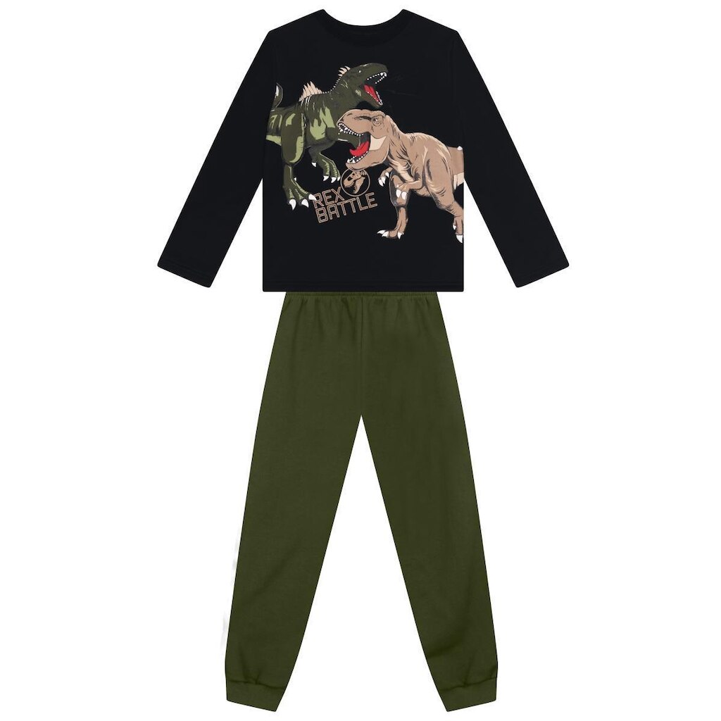 Conjunto infantil menino de dinossauros Brandili
