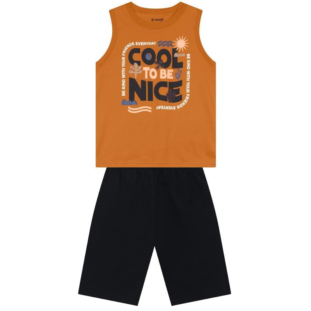Conjunto infantil menino em malha Brandili