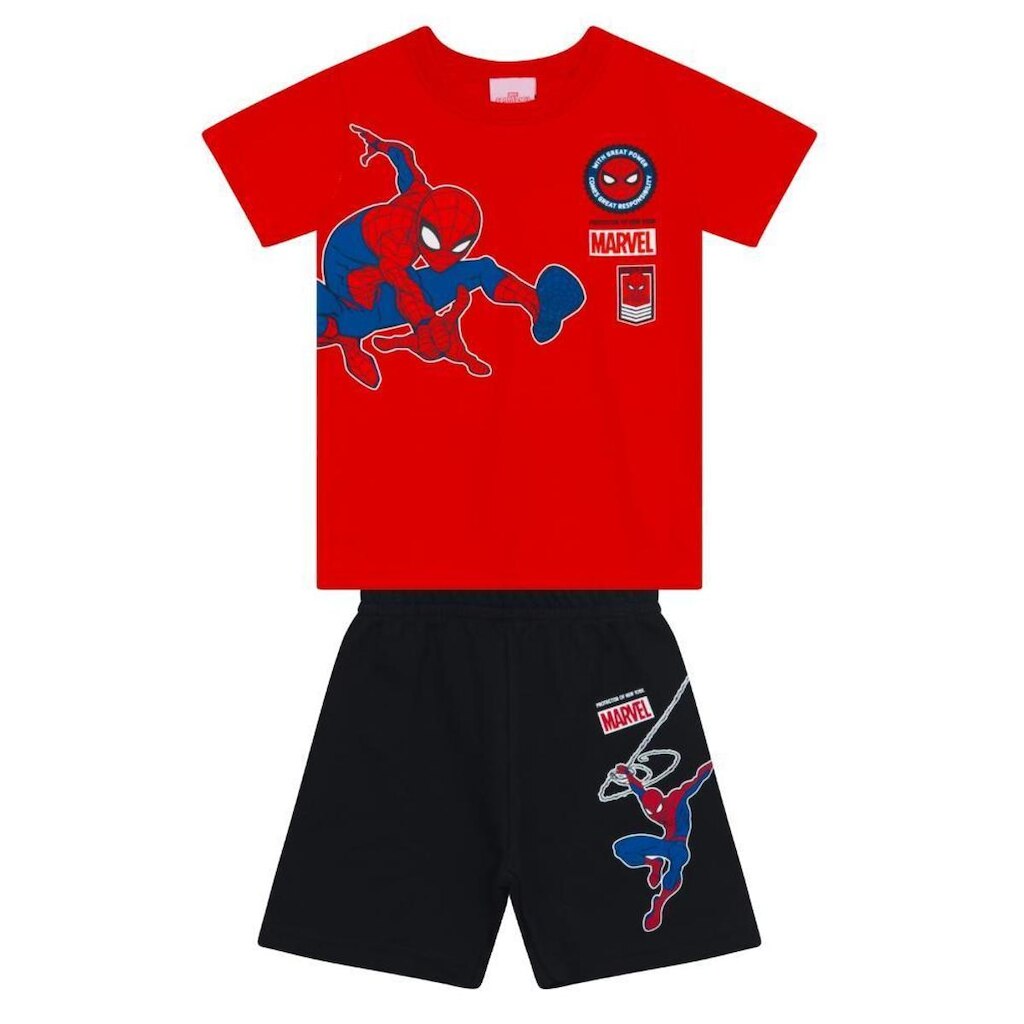 Conjunto infantil menino em meia malha Brandili