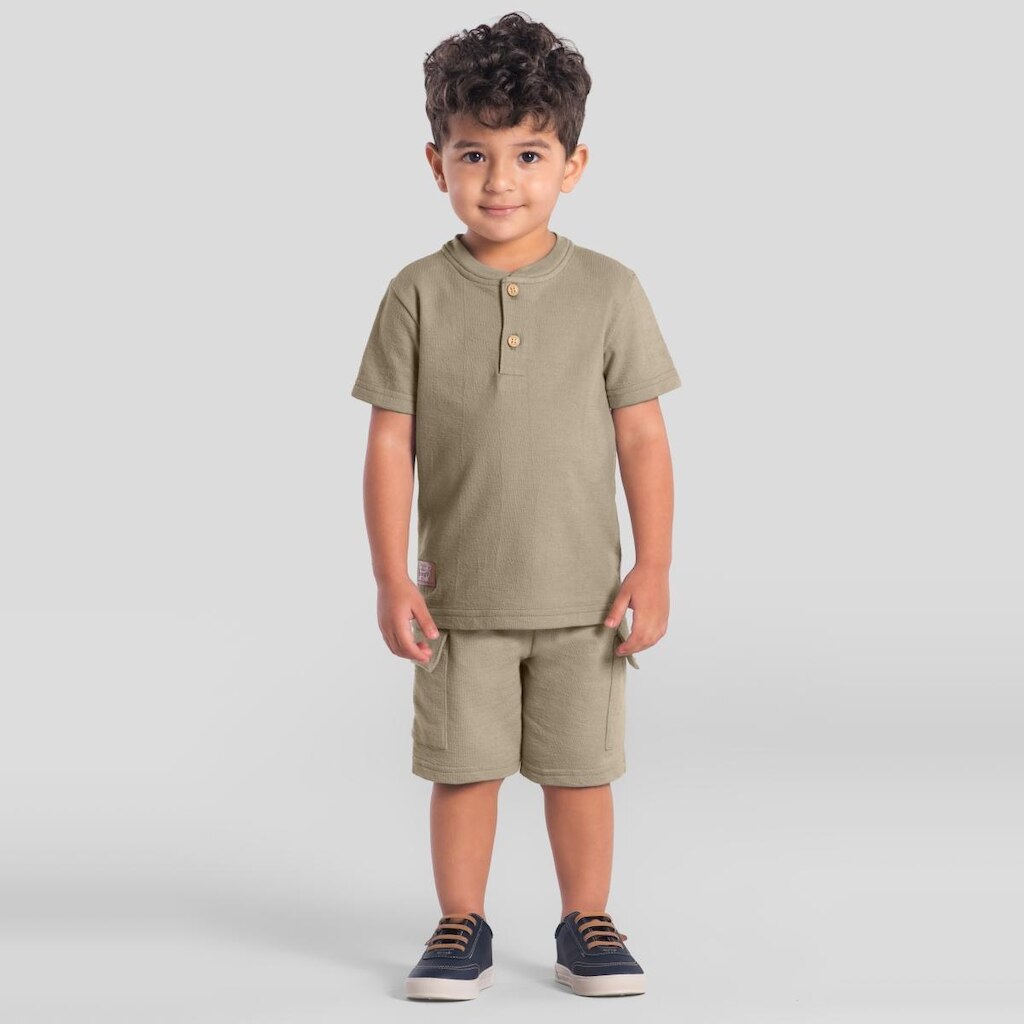Conjunto infantil menino em moletinho Mundi
