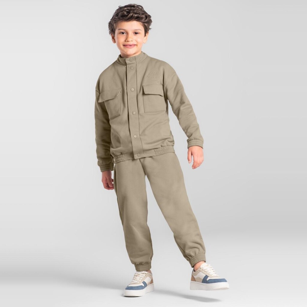 Conjunto infantil menino em moletom Mundi