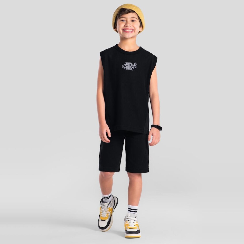 Conjunto infantil menino estampado de skate Brandili