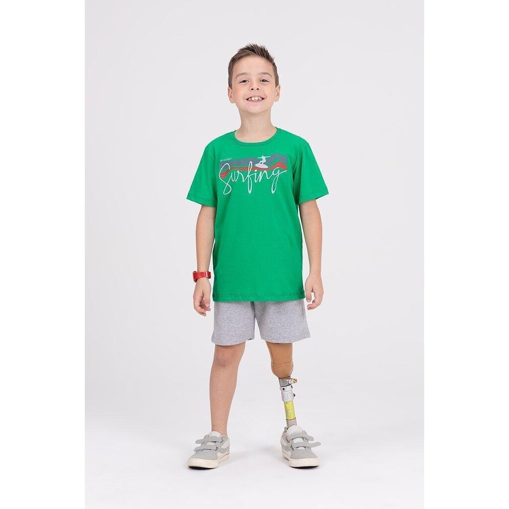 Conjunto Infantil Menino Ondas Verde