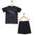 Conjunto Infantil Menino Shorts e Camiseta- Rei Rex - Preto